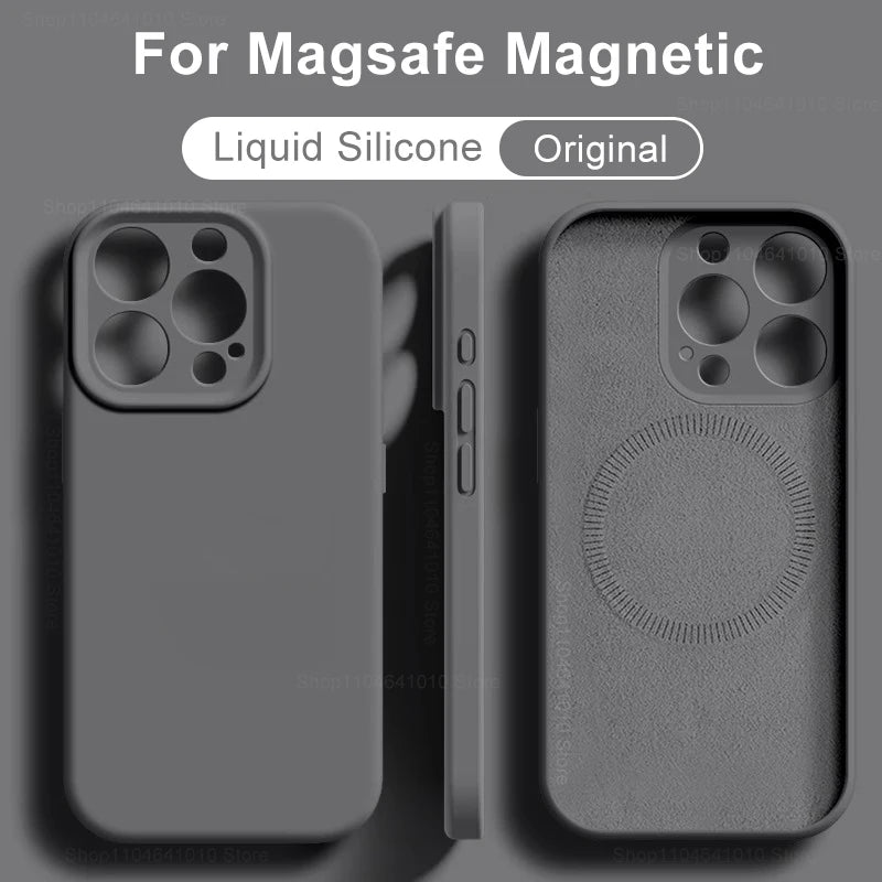 MagSafe Liquid Silicone Case for iPhone 17 16 15 14 13 12 11