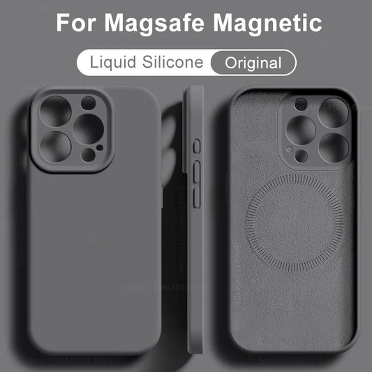 MagSafe Liquid Silicone Case for iPhone 17 16 15 14 13 12 11