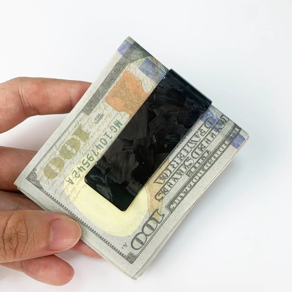 Carbon Fiber Front Pocket Wallet – Slim Money Clip for Men & Women