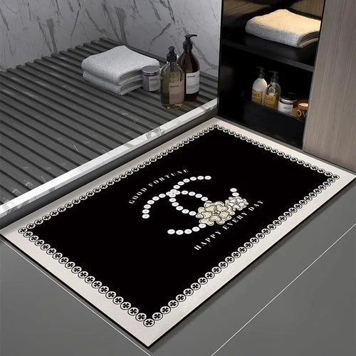 Luxury Diatom Mud Bath Mat – Anti-Slip Water-Absorbing Bathroom Rug