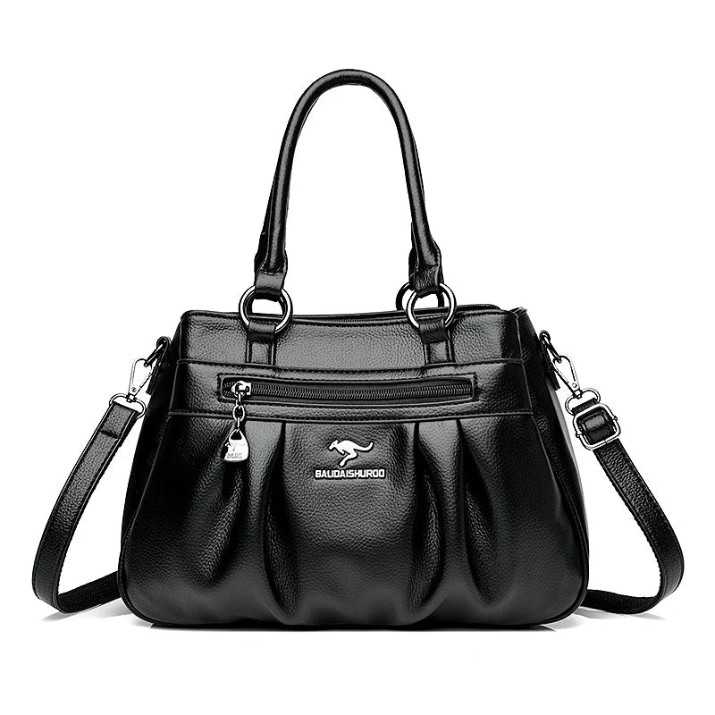 Luxury Leather Tote Bag – Women's Large Shoulder Crossbody Handbag