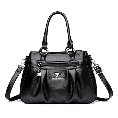 Luxury Leather Tote Bag – Women's Large Shoulder Crossbody Handbag
