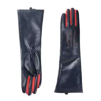 Women's Long Leather Opera Gloves – Elegant Evening Gloves 40–80cm
