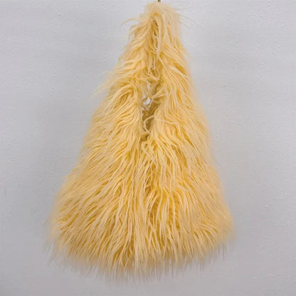 New Wool Women's Plush Shoulder Bags Y2k Hot Girls Faux Fur