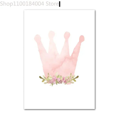 Kids Room Nursery Wall Art Posters – Boho Ballet Girl, Rainbow & Floral Prints