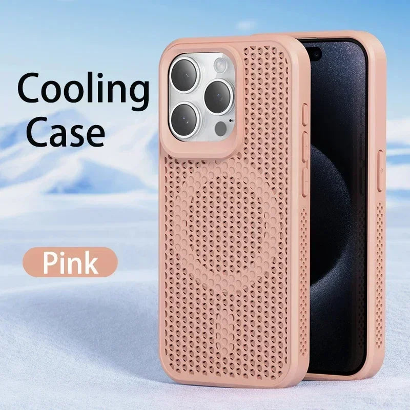 Cooling MagSafe Mesh iPhone Case – Heat Dissipation Breathable Cover
