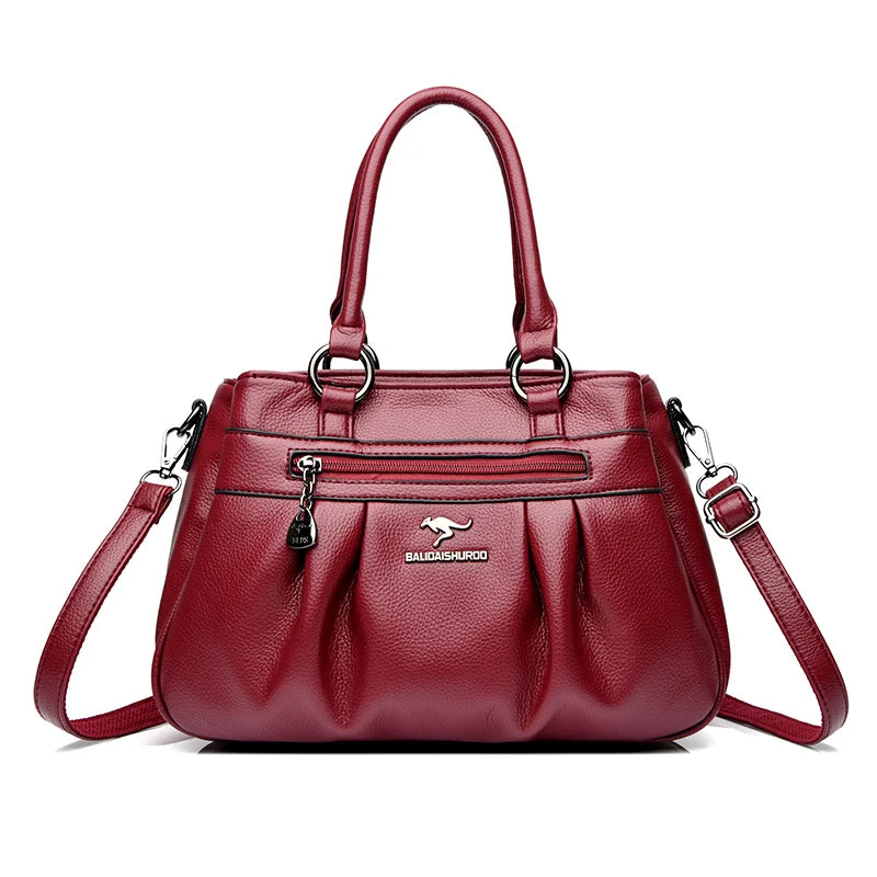 Luxury Leather Tote Bag – Women's Large Shoulder Crossbody Handbag