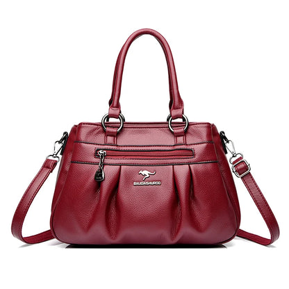 Luxury Leather Tote Bag – Women's Large Shoulder Crossbody Handbag