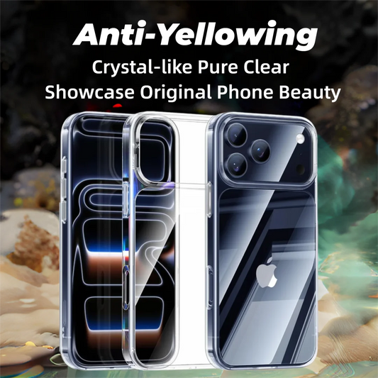 Crystal Clear Anti-Yellowing iPhone Case – Transparent Slim Cover