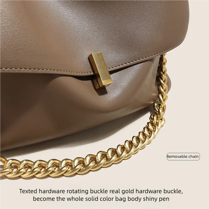 Trendy Genuine Cow Leather Shoulder Chain Bag