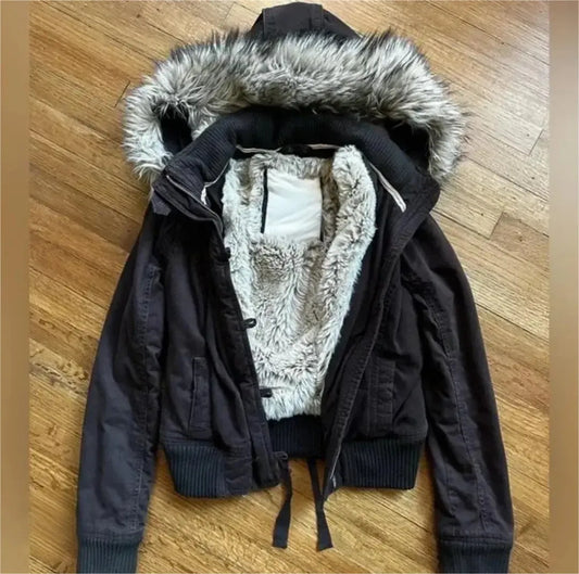 Women's Hooded Winter Jacket – Fur-Lined Fleece & Denim Styles