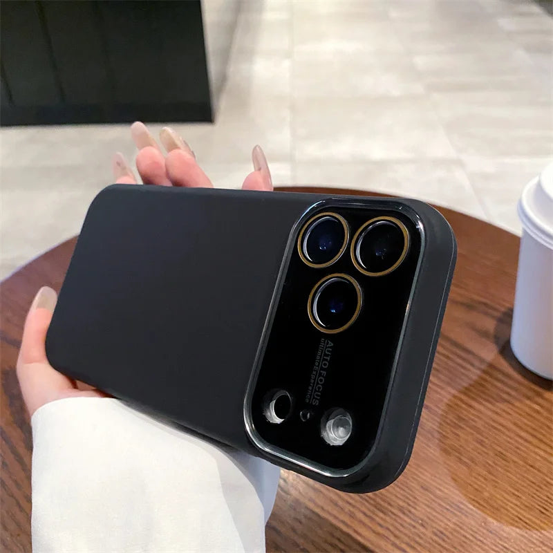 Liquid Silicone iPhone Case with Camera Lens Protection – iPhone 12–17 Series