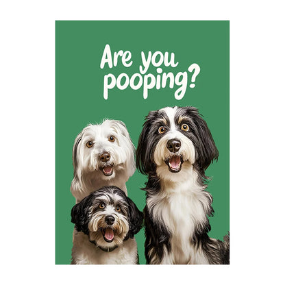 Funny Cow Poster – Are You Pooping? Farm Animal Bathroom Art
