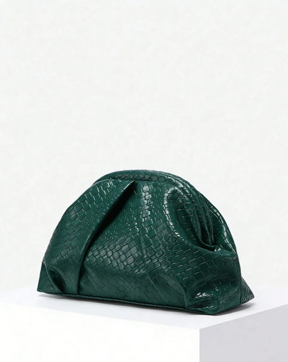 Riveted Pleated Clutch Shoulder Handbag