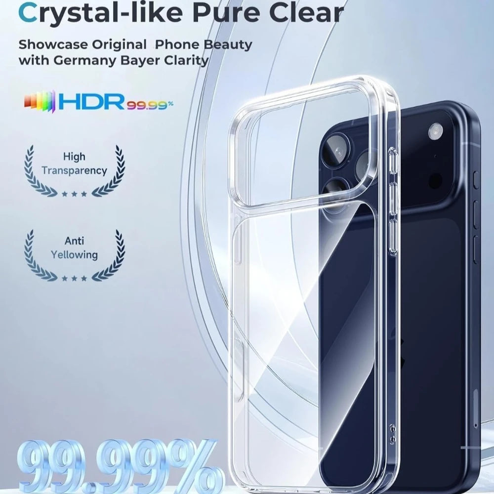 Crystal Clear Anti-Yellowing iPhone Case – Transparent Slim Cover