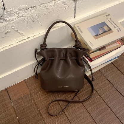 Women's Faux Leather Bucket Bag
