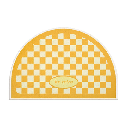 Checkerboard Bathroom Mat – Absorbent Anti-Slip Door Mat