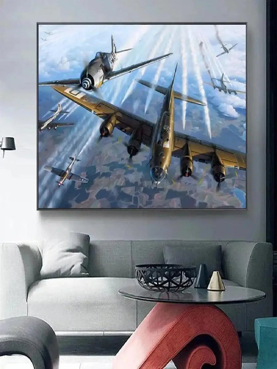 Military Jet Fighter Aircraft Canvas Wall Art Poster – Aviation Home Decor Print