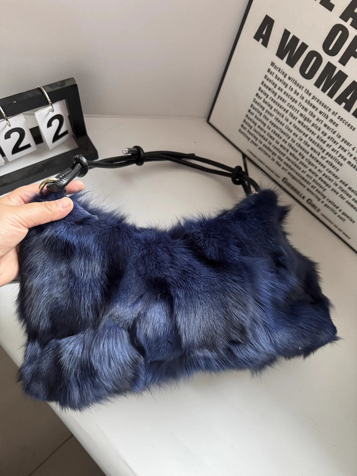 Fluffy Fur Shoulder Bag for Women – Luxury Handbag & Purse