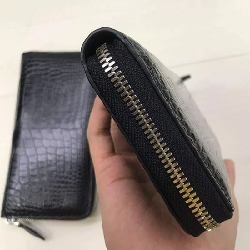 Crocodile Leather Men's Long Wallet – Luxury Alligator Organizer