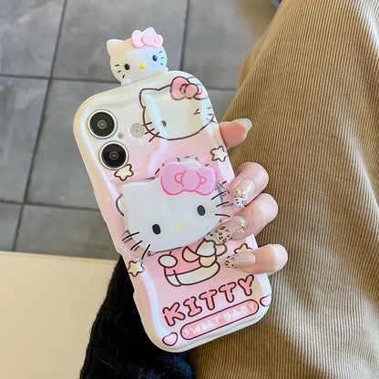 Pink Kitty Grip Tok Phone Holder for Samsung Galaxy