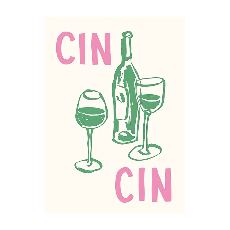 Minimalist Kitchen Wall Art Poster – Food Print for Home Decor