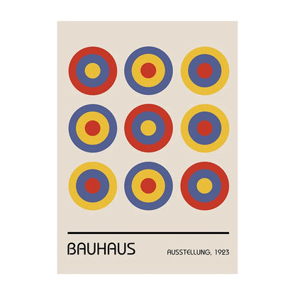 Bauhaus Geometric Abstract Art Poster – Minimalist Wall Print