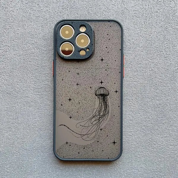 Manta Ray Dotted Art Phone Case – iPhone 17 16 15 14 13 12 11 Pro Max