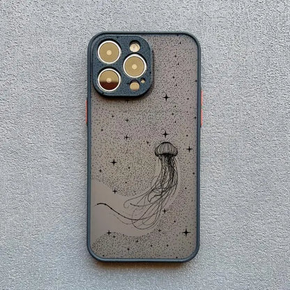 Manta Ray Dotted Art Phone Case – iPhone 17 16 15 14 13 12 11 Pro Max
