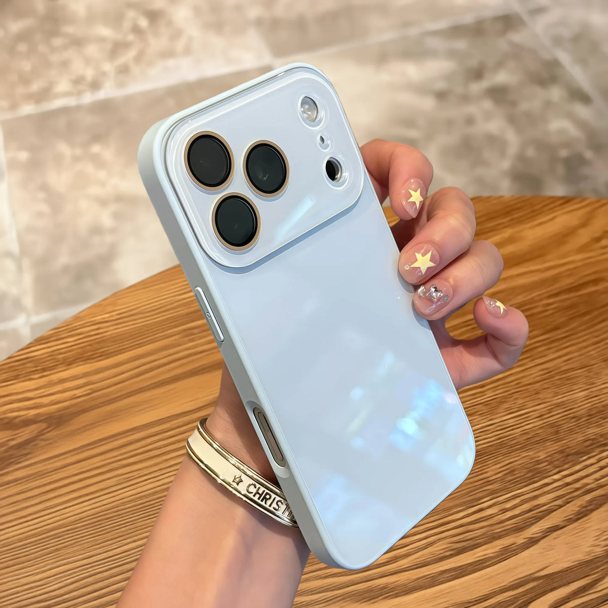 Candy Color Tempered Glass iPhone Case with Camera Protection