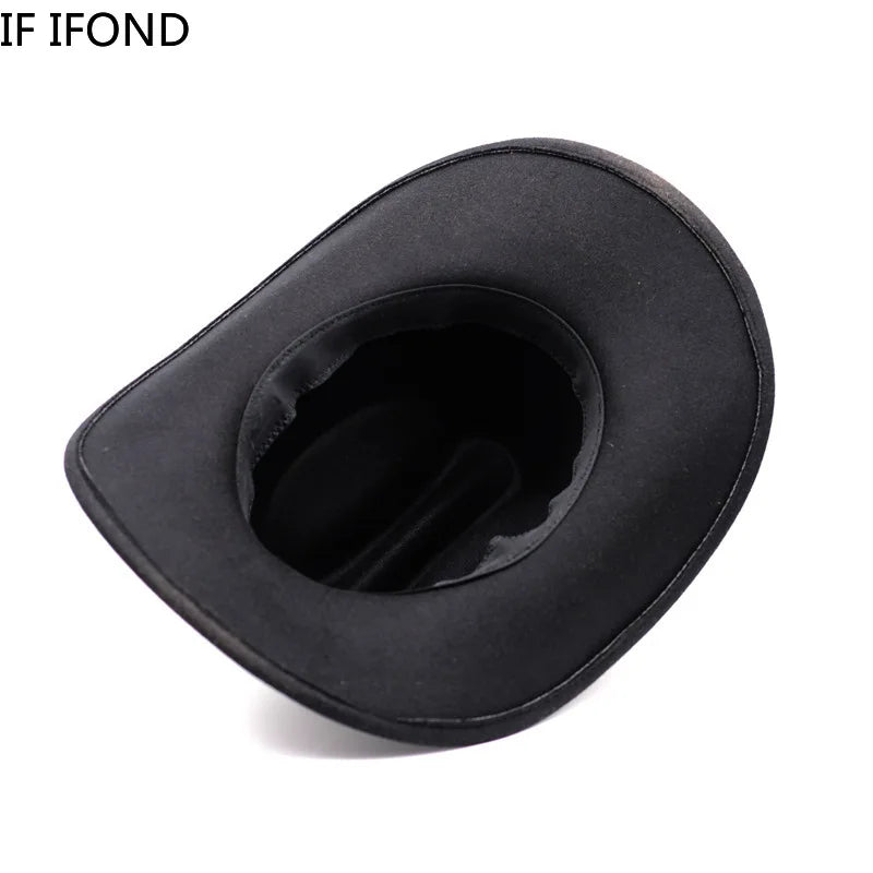 Wide Brim Cowboy Hat – Vintage Western Jazz Hat for Men & Women