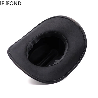 Wide Brim Cowboy Hat – Vintage Western Jazz Hat for Men & Women