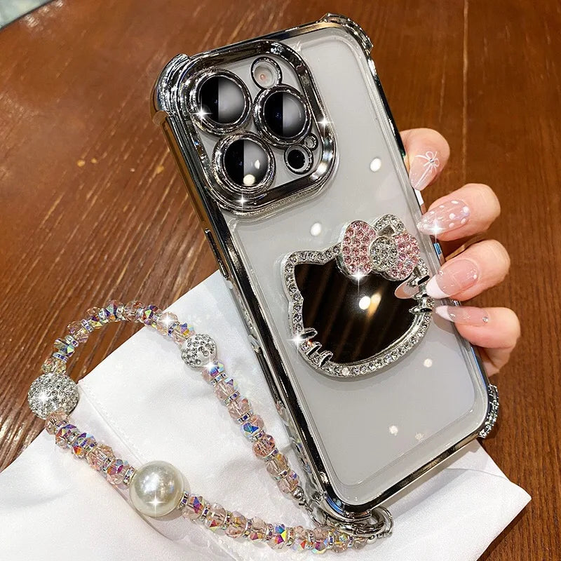 Kitty Mirror Electroplated Clear Samsung Galaxy Phone Case