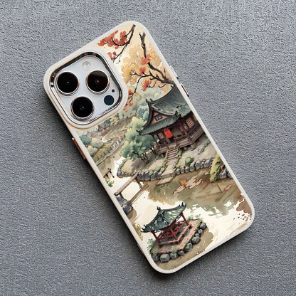Mountain Peak Lake Vintage Silicone Phone Case
