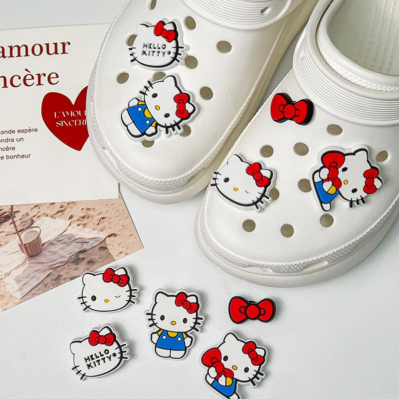 Hello Kitty Bow Shoe Charms Set