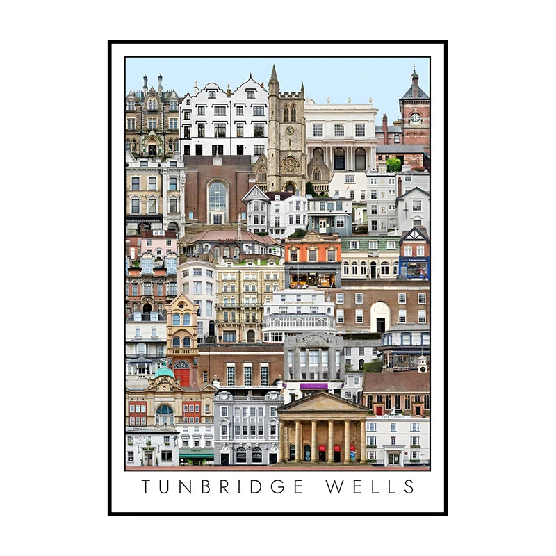 Vintage Cityscape Canvas Wall Art – Abstract City Poster Print