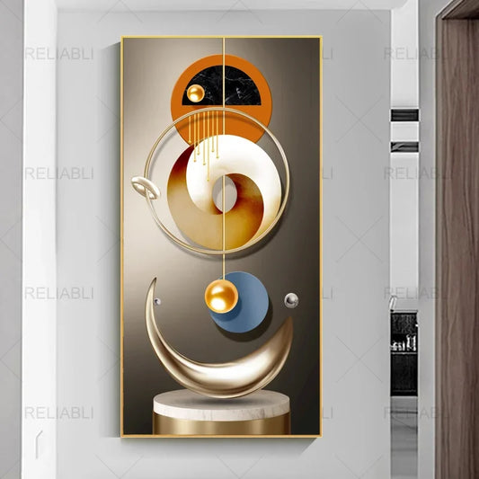 Abstract Geometric Wall Art Canvas Poster – Modern Nordic Decor