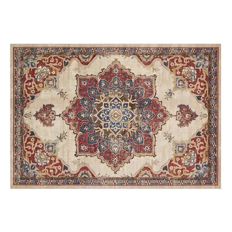 Bohemian Vintage Area Rug – Persian Floral Pattern for Living Room & Bedroom