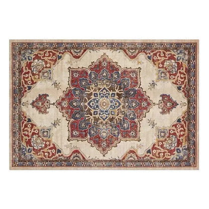 Bohemian Vintage Area Rug – Persian Floral Pattern for Living Room & Bedroom