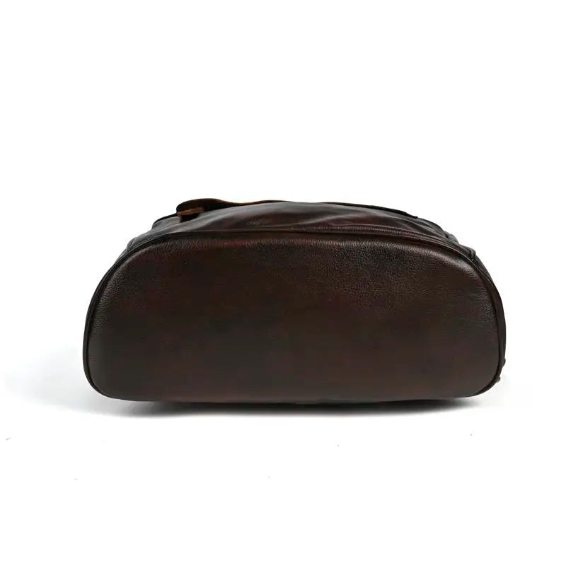 Vintage Wax Cowhide Leather Backpack for Women | Retro Flap