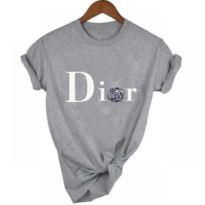 Graphic Letter Print T-Shirt – Unisex Short Sleeve Round Neck Tee