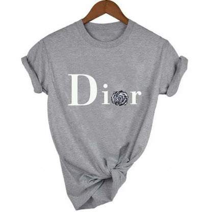 Graphic Letter Print T-Shirt – Unisex Short Sleeve Round Neck Tee