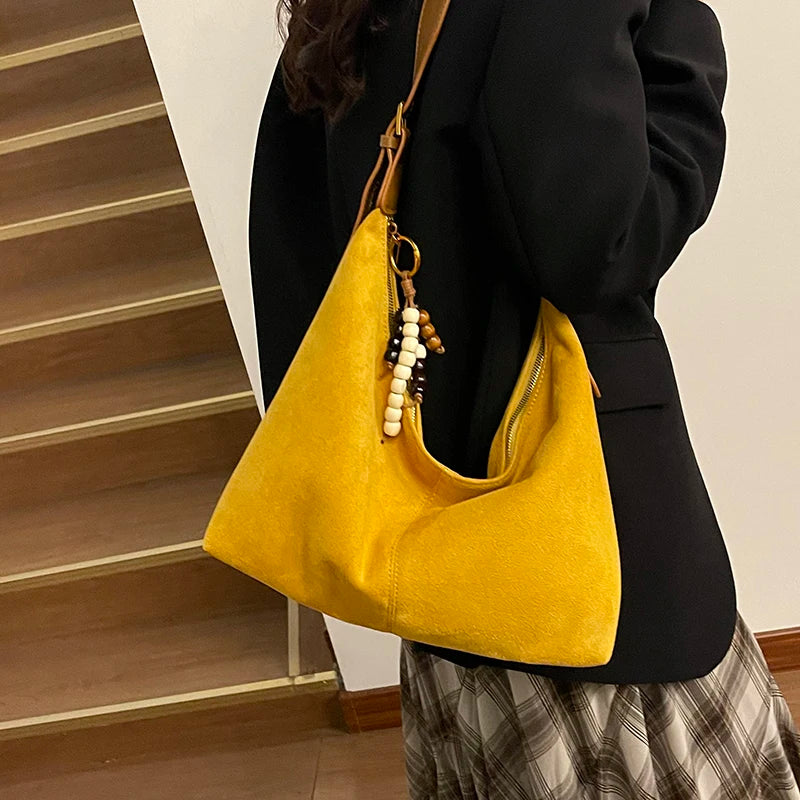 Winter Small Suede Trend Brand Solid Color Shoulder Bags