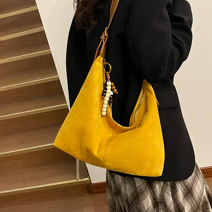 Winter Small Suede Trend Brand Solid Color Shoulder Bags