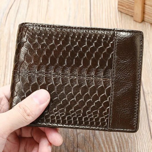 Crocodile Pattern Leather Organizer Wallet for Men