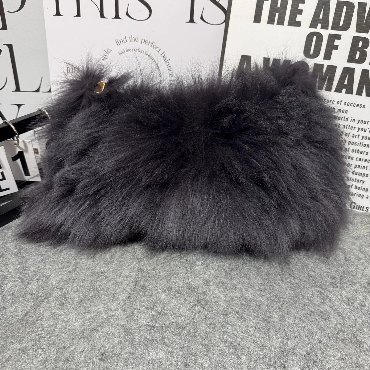 Fluffy Fur Shoulder Bag for Women – Luxury Handbag & Purse
