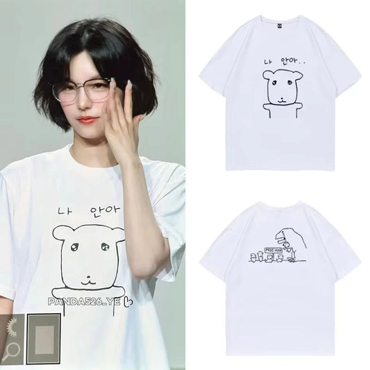Watercolor Heart Graphic T-Shirt for Women – Slim Fit Tee