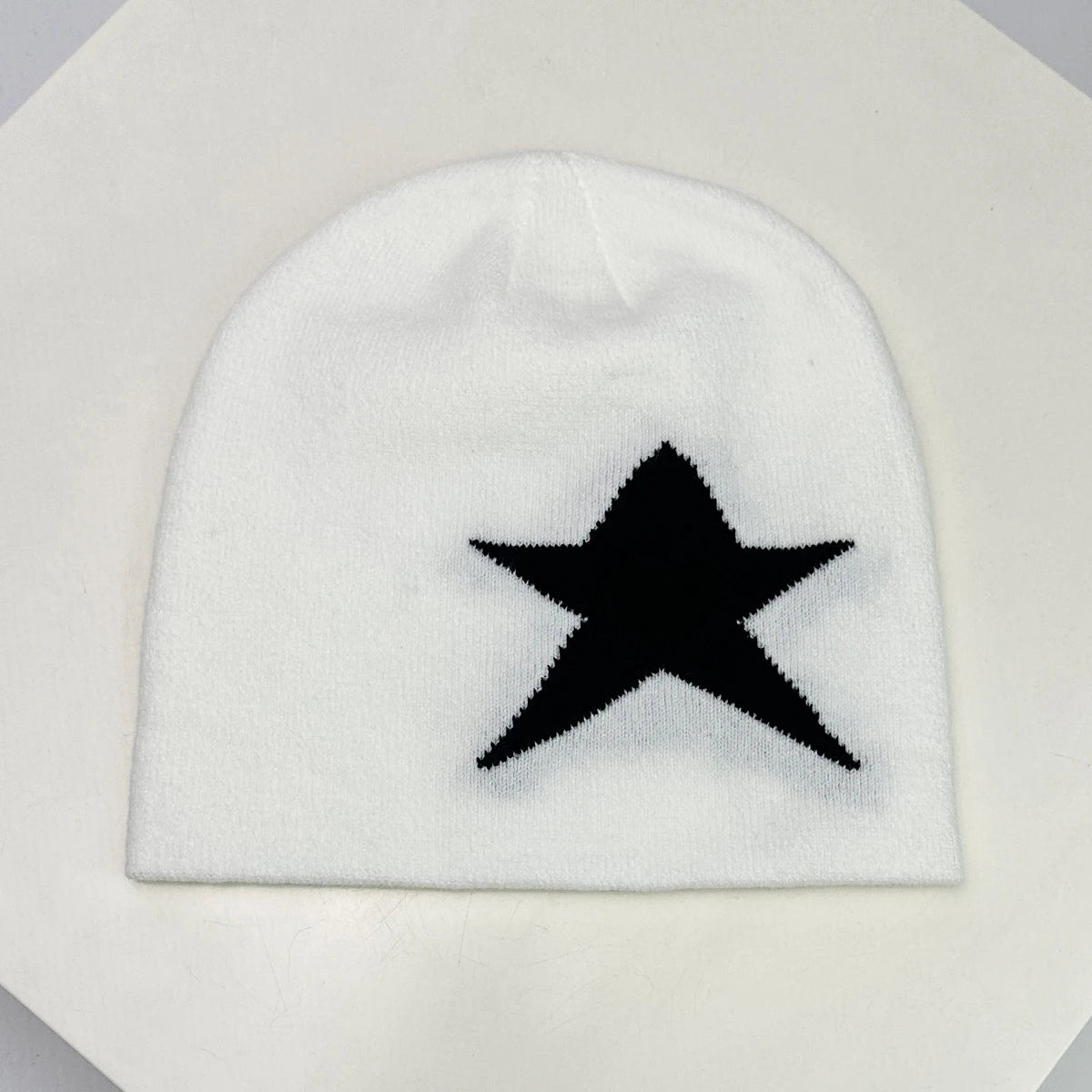 Star Print Knit Beanie – Unisex Hip Hop Streetwear Hat