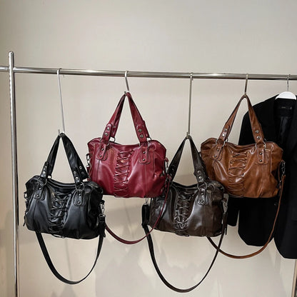 Leftside Vintage Brown Leather Shoulder Bag Women Retro Crossbody Purse Female Handbags Purses Chic