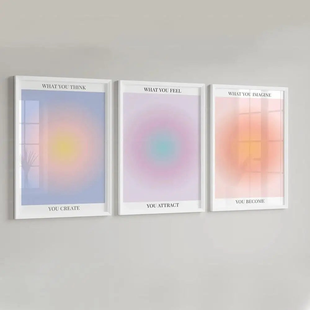 Aura Energy Affirmation Wall Art Poster – Spiritual Gradient Print